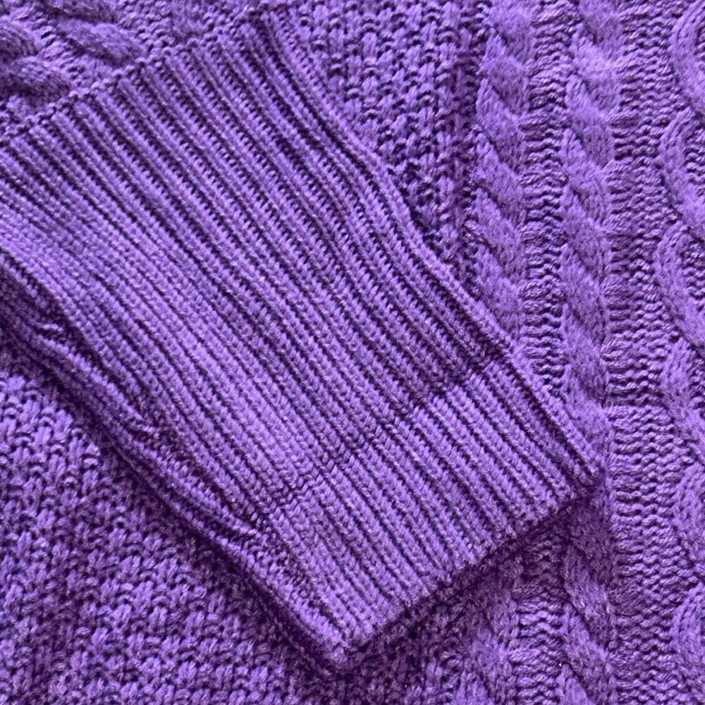 Woman’s Mock Neck 3/4 sleeve sweater purple size 5XL - Picture 7 of 8